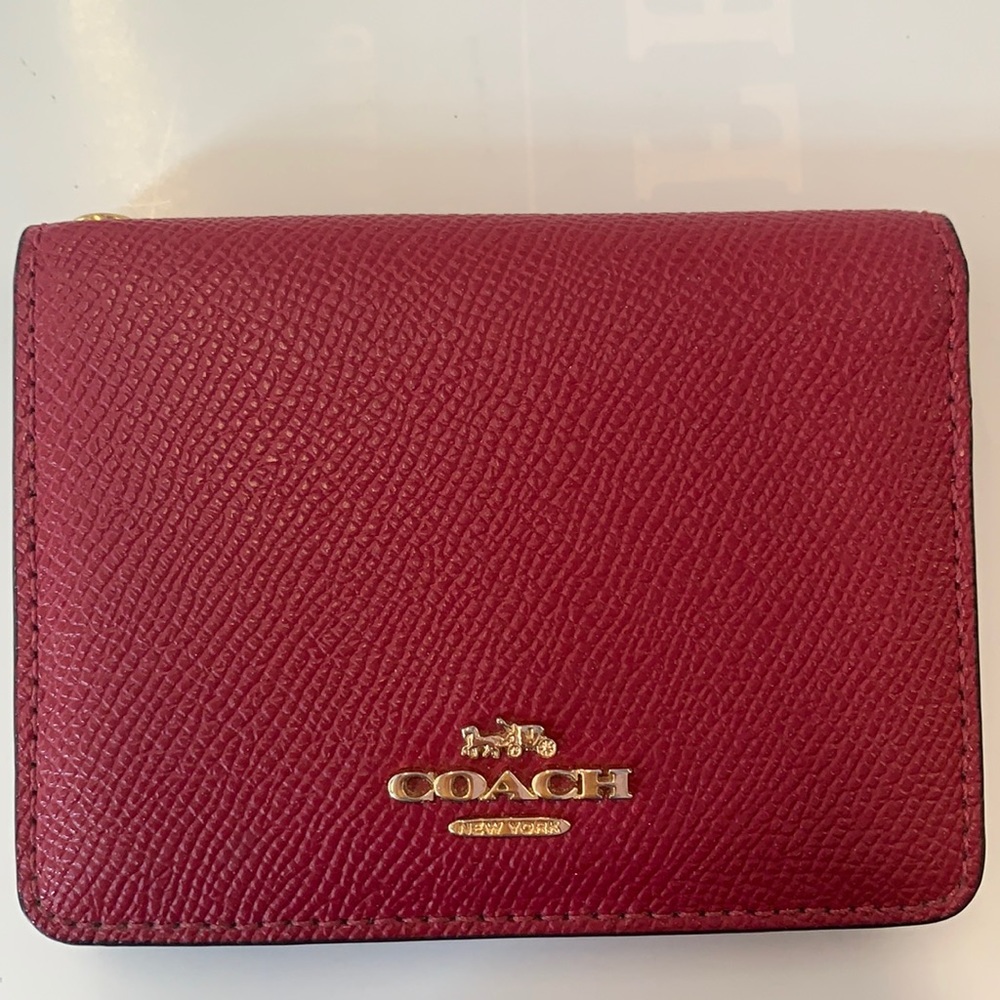 Coach leather card holder